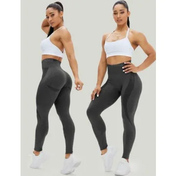 HIGORUN Women Seamless High Waist Yoga Leggings