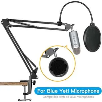 Pipishell Universal Microphone Stand with Pop Filter