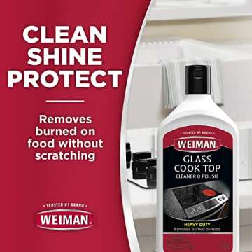 Weiman Cooktop Cleaner - Shines & Protects Glass Surfaces