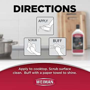Weiman Cooktop Cleaner - Shines & Protects Glass Surfaces