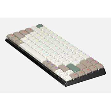 Azio Cascade Slim Mechanical Keyboard, 75% Layout, Low Profile Backlit RGB, Hotswap Switches and Key...