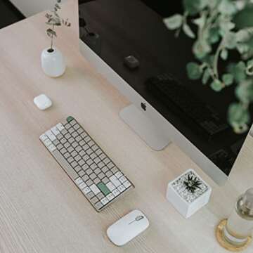 Azio Cascade Slim Mechanical Keyboard, 75% Layout, Low Profile Backlit RGB, Hotswap Switches and Keycaps, Wired USB-C or Bluetooth Wireless Connection (Gateron Brown Switches) (Forest Dark)