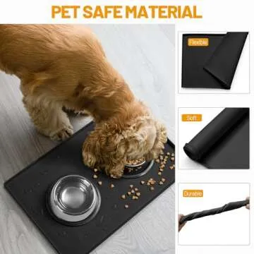 Hubulk Dog Feeding Mat - Waterproof & Non-Slip Silicone Design