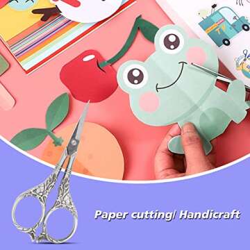 BIHRTC Embroidery Sewing Scissors Stainless Steel for Cross Stitch Cutting Threading Needlework Handcraft Craft Art Work DIY Tool