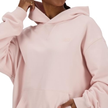 New Balance Women's Terry Hoodie in Oversized Quartz Pink