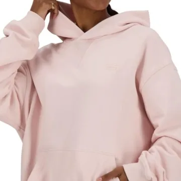 New Balance Women's Terry Hoodie in Oversized Quartz Pink