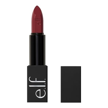 e.l.f. O Face Satin Lipstick - Richly Pigmented, Nourishing & Long-Lasting Creamy Lipstick, Infused ...