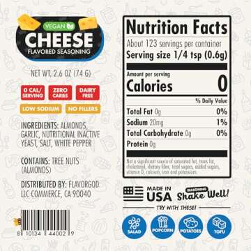 Cheese Flavored Seasoning Mix by FlavorGod - Premium All Natural & Healthy Spice Blend for Chicken, ...