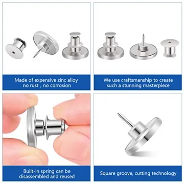 Ceryvop 12 Sets Jean Button Pins for Instantly Adjusted Fit