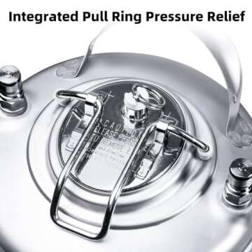 New 5 Gallon Ball Lock Keg, Stainless Steel Beer Keg with Single Handle for Draft, Homebrew and Craft Beer