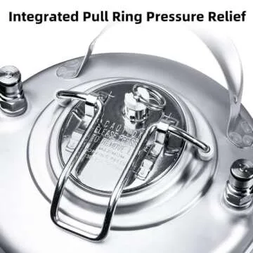 New 5 Gallon Ball Lock Keg, Stainless Steel Beer Keg with Single Handle for Draft, Homebrew and Craft Beer