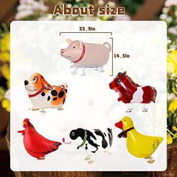 Farm Birthday Party Supplies Farm Balloons Animal Foil Balloons Farm Animals Theme Birthday Party