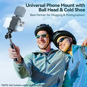 KDD Cell Phone Tripod Mount Adapter with Ball Head