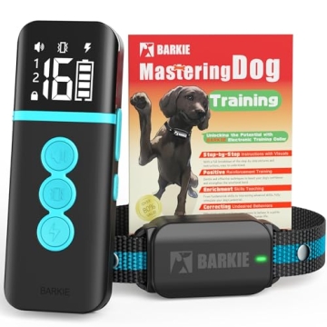 BARKIE Dog Training Collar with Waterproof Receiver and Positive Reinforcement Guide for All Breeds