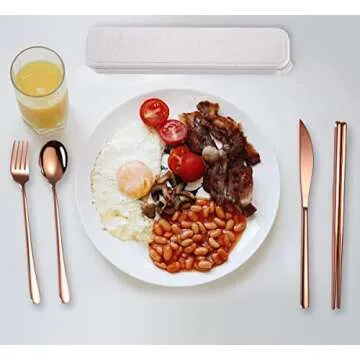 AARAINBOW 6-Piece Portable Stainless Steel Cutlery Set