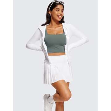 CRZ YOGA Butterluxe Square Neck Longline Sports Bra