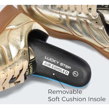 LUCKY STEP Women's Retro Fashion Sneakers Classic Casual Walking Shoes Non Slip Comfort Skate Shoes(...