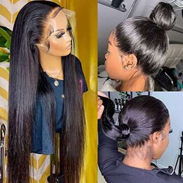 Lemoda 34Inch Real HD Lace Wigs for Natural Look