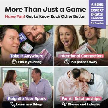 TALKING POINT CARDS Deepen Your Connection with 200 Fun & Engaging Conversation Cards for Couples - Build Intimacy, Strengthen Your Bond & Reignite Romance – Perfect Adult Card Game for Date Nights