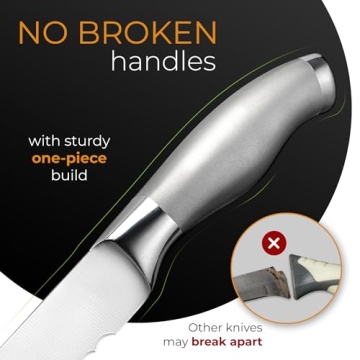 Orblue Serrated Bread Knife 8-Inch with Safety Guard