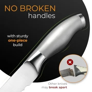 Orblue Serrated Bread Knife 8-Inch with Safety Guard