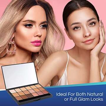 Graftobian HD High-Definition Super Palette - Foundation Palette, Professional Face Cream Palette, Contour & Coverage Face Makeup, Artist Kit Addition-Cool
