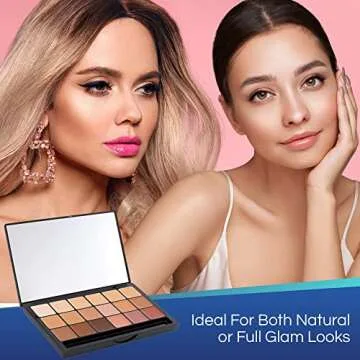 Graftobian HD High-Definition Super Palette - Foundation Palette, Professional Face Cream Palette, Contour & Coverage Face Makeup, Artist Kit Addition-Cool