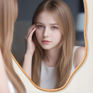 ULIKE 24x36 Inch Asymmetrical Wall Mirror for Home Decor