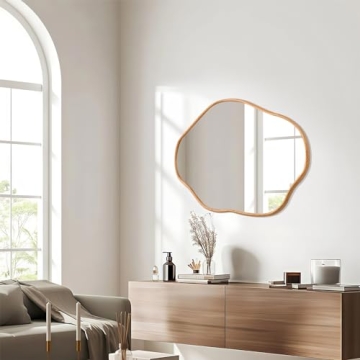 ULIKE 24x36 Inch Asymmetrical Wall Mirror for Home Decor