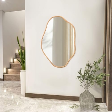 ULIKE 24x36 Inch Asymmetrical Wall Mirror for Home Decor