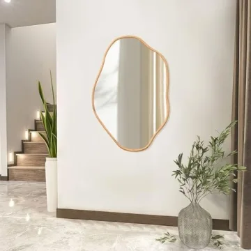 ULIKE 24x36 Inch Asymmetrical Wall Mirror for Home Decor