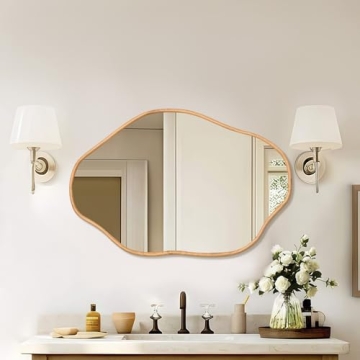 ULIKE 24x36 Inch Asymmetrical Wall Mirror for Home Decor