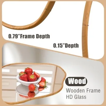 ULIKE 24x36 Inch Asymmetrical Wall Mirror for Home Decor