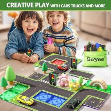 Magnetic Tiles Road Toppers Set for Young Creators