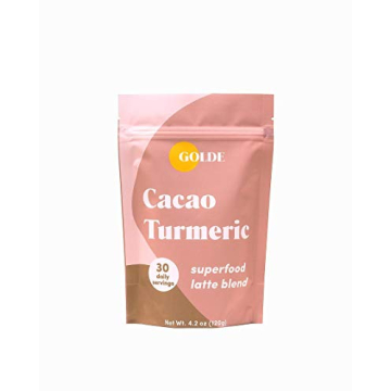 GOLDE Cacao Turmeric Superfood Latte - Healthy Vegan Cocoa Blend