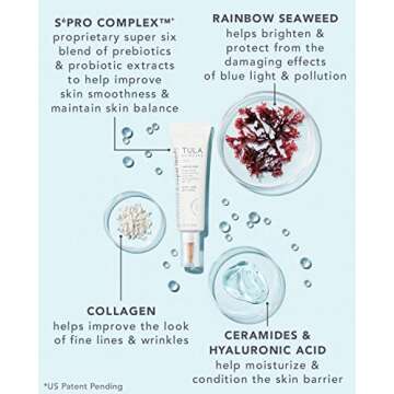 TULA Skin Care Radiant Skin Brightening Serum Skin Tint SPF-Facial Sunscreen Provides Broad Spectrum SPF 30 Protection, Tinted, Serum-Light Formula Brightens and Evens Skin-Shade 12, 1.0 fl oz.