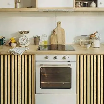 myforHD Wallpaper Peel and Stick Wood Grating Stripe Self-Adhesive Wallpaper Faux Wood Contact Paper Wood Slats Self Adhesive Wall Paper PVC Vinyl Film Removable Waterproof (Wood A, 17.3" x 118")