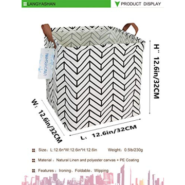 LANGYASHAN Waterproof Square Storage Basket for Toys