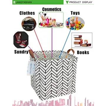 LANGYASHAN Waterproof Square Storage Basket for Toys