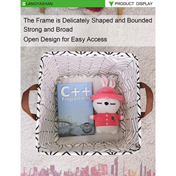 LANGYASHAN Waterproof Square Storage Basket for Toys