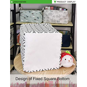 LANGYASHAN Waterproof Square Storage Basket for Toys