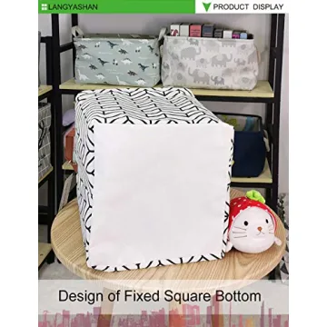 LANGYASHAN Waterproof Square Storage Basket for Toys