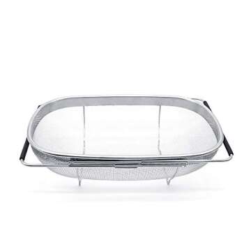 Kropm Over the Sink Colander - 6 Quart Stainless Steel Strainer