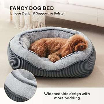 SIWA MARY Dog Beds for Small Medium Large Dogs & Cats. Washable Pet Bed, Orthopedic Dog Sofa Bed, Lu...