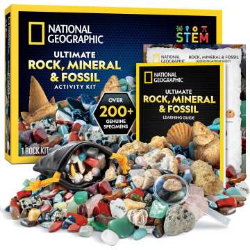 NATIONAL GEOGRAPHIC 200 Piece Rock Collection for Kids