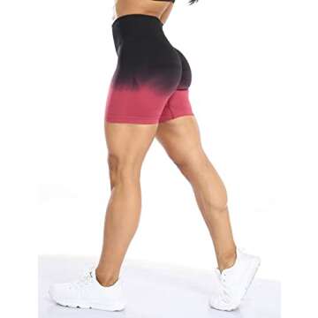 SEASUM Women Seamless Yoga Shorts Workout High Waisted Butt Contour Tummy Control