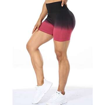 SEASUM Women Seamless Yoga Shorts Workout High Waisted Butt Contour Tummy Control