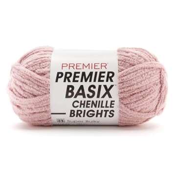 Premier Yarns Basix Chenille Brights Yarn 5.3 Oz Each Skein 6 Super Bulky Chunky Weight 3 Pack Bundl...