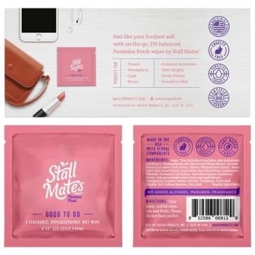 Stall Mates Feminine Fresh Wipes - Flushable & Eco-friendly