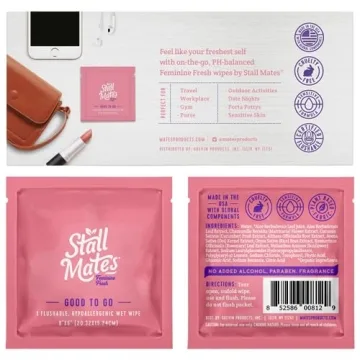 Stall Mates Feminine Fresh Wipes - Flushable & Eco-friendly